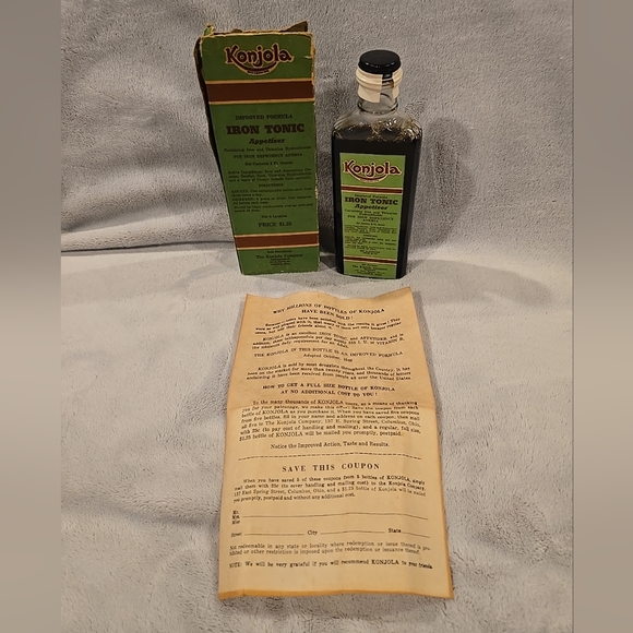 Vintage Konjola Improved Formula Iron Tonic Appetizer‎ - Picture 1 of 5